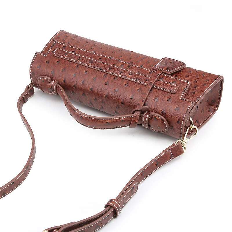 Hot Fashion Brands Women's Long Shoulder Bags Brand Design Ostrich/Snake Print Women Bag Handbag Ladies Handbags