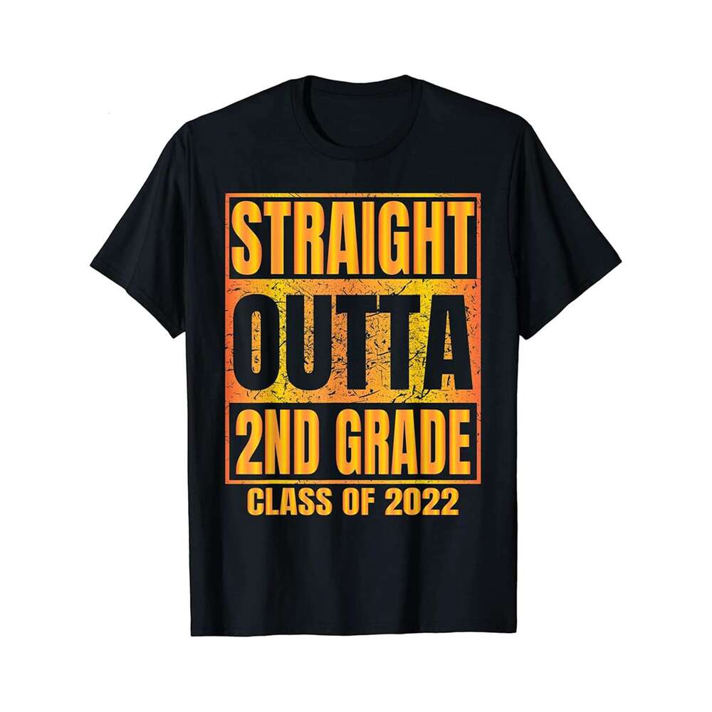 Designer T shirt Straight Outta 4th Grade Graduation Class 2024 Fourth Grade - 220g Tshits