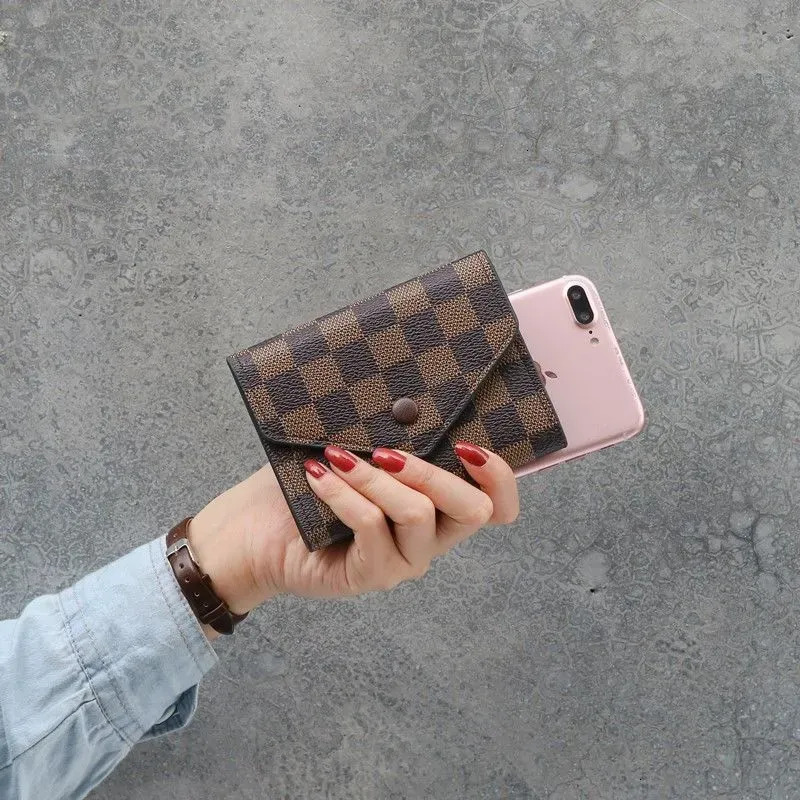 Free luxury wallet designer card bag large capacity short item women's 30% discount zero wallet multifunctional wallet anti demagnetization card bag daily use