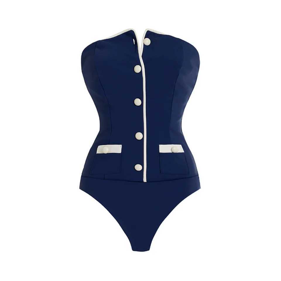 2025 one-piece swimsuit trend swimsuit with lid womens swimsuit black swimsuit swimsuitXJ250408
