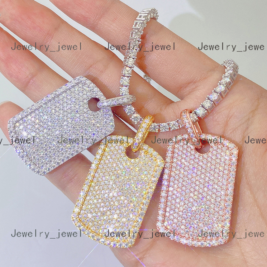 High Quality 925 Sterling Silver Moissanite Pendant Ready to Ship-Iced Out D Color Hip Hop Jewelry