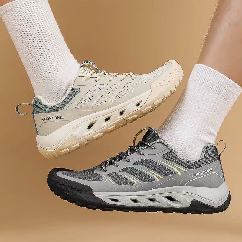 Men's hiking for summer mountaineering, anti-skid outdoor running shoes, casual cross-country wear-resistant and lightweight breathable travel sh