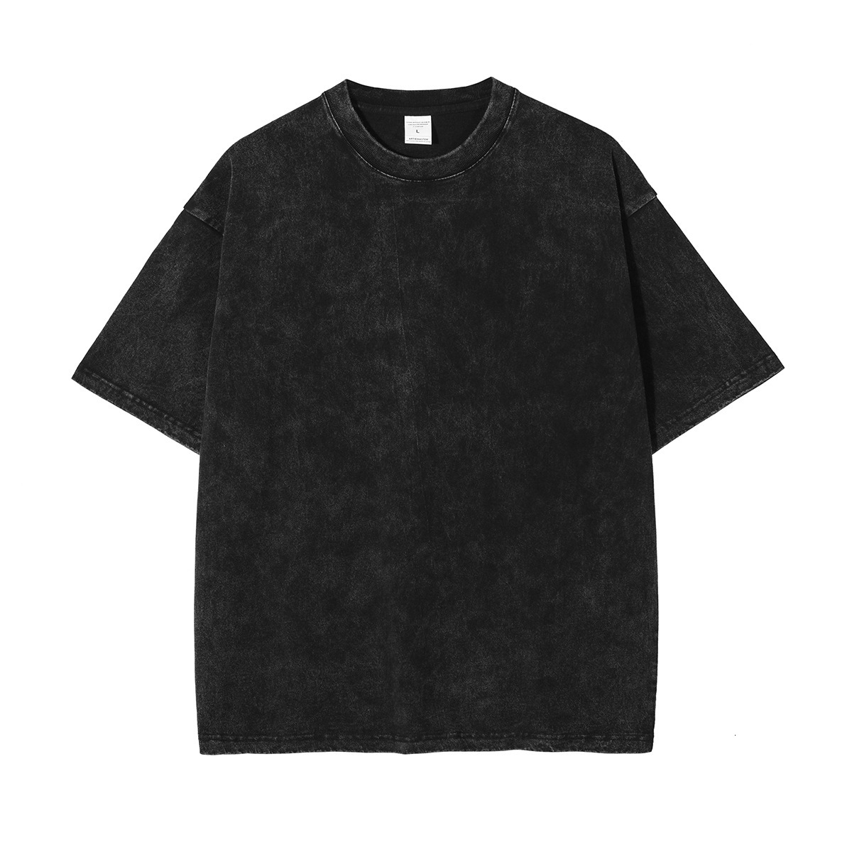 Chain Wear | 2025 New High Street Washed Loose Men's Short Sleeve Trendy Brand Personalized Rock Printed T-shirt