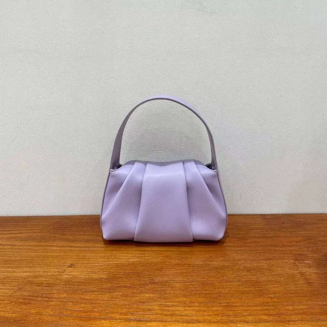 Brand Design Fashion Lady Pleated Cloud 2024 Portable High Quality Genuine Leather Handbags For Women Crossbody Bags