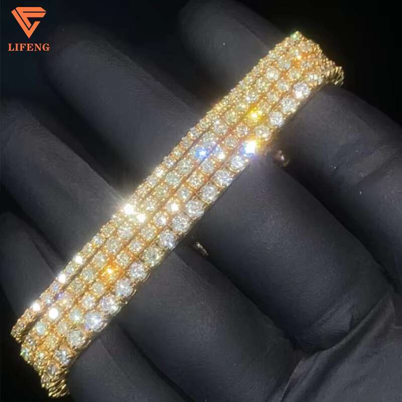GRA Past Diamond Tester VVS Moissanite 925 Silver Bling Tennis Chain Iced Out Hip Hop Men Women Bracelet