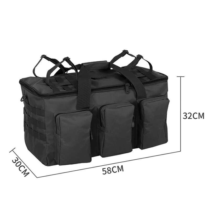 55L Lage Duffel Bag Camping Backpack Tactical Large Bags Men's Hiking Travel Mountaineering Trip Utility Gym Weekend Duffle