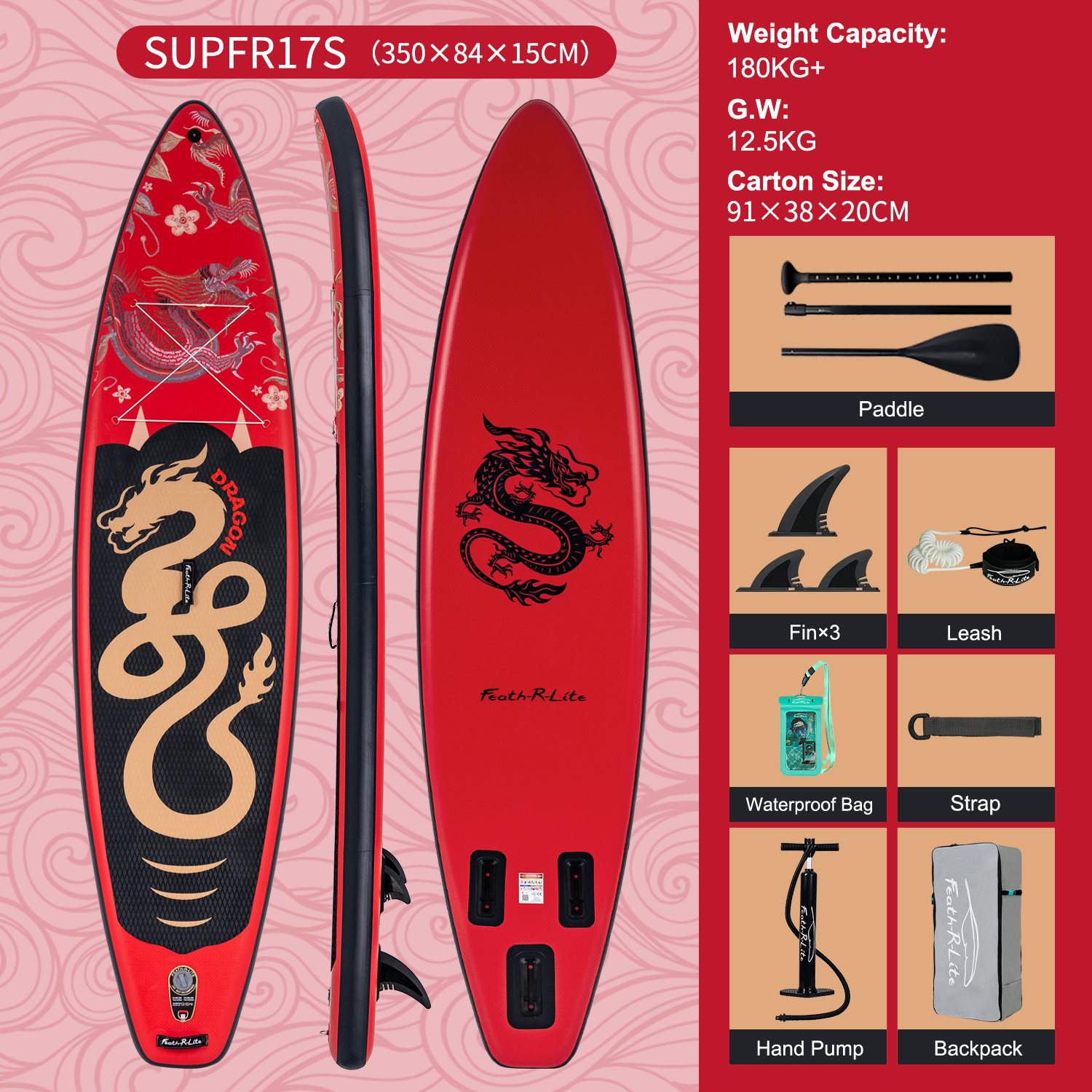 FUNWATER Surfboards paddle board surfboard inflatable Padel stand up paddleboard wholesale 350*84*15cm SUP studentup surfboard water sports