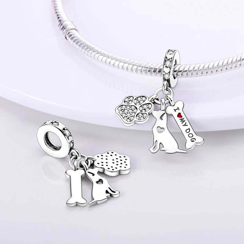 New Original 925 Silver Sterling Charms Beads Pendant Dog Cat Firefly Owl Animal Beads For Bracelet DIY Charm Woman Jewelry Gift Z250408