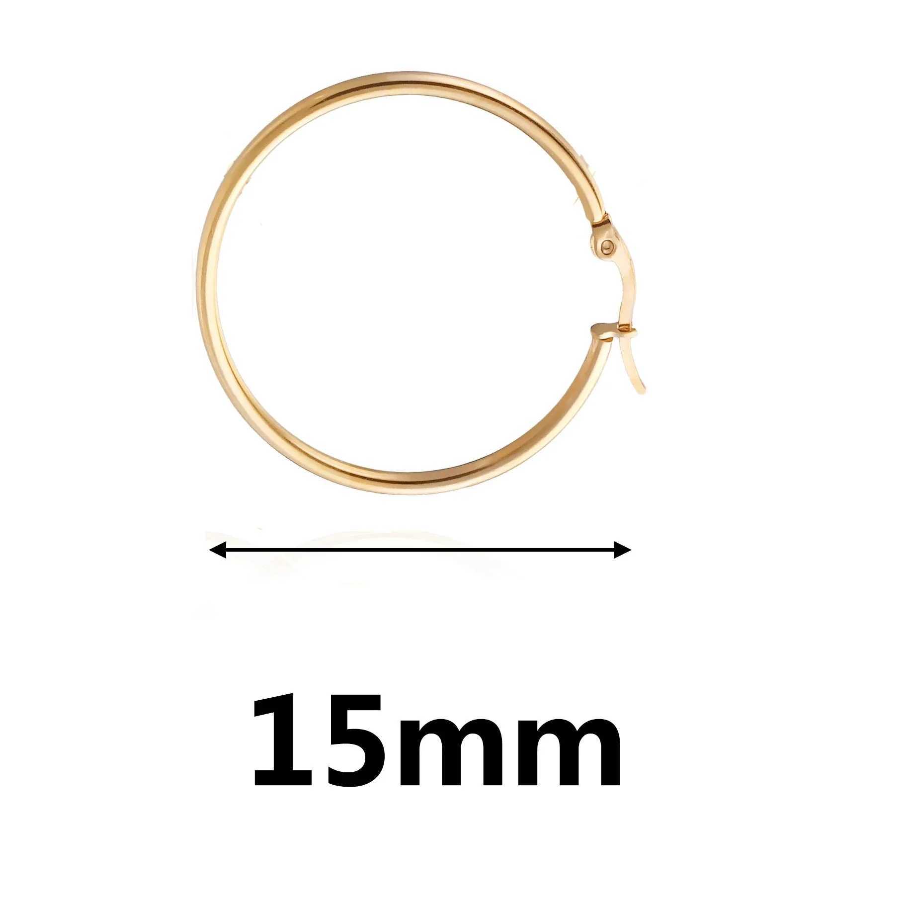 10pcs 5pair Fashion Stainless Steel Earrings Golden Silver Color Round Hoop Earrings Fashion Jewelry Base Earring for Women Gift Z250408