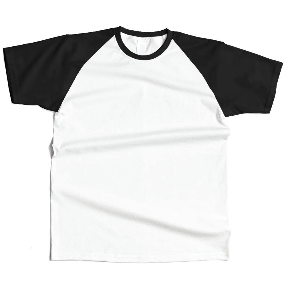 Mens Raglan pullover classic 100% pure cotton ultra-fine T-shirt retro womens summer top old Shcool T-shirt 250402