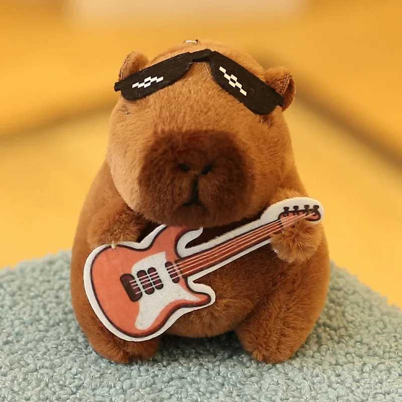1-20 Spit Bubble Cybara Plush Keychain Water Guinea Pig Doll Pendant Student Backpack Charm Cute Car Keychain CharmXJ250409