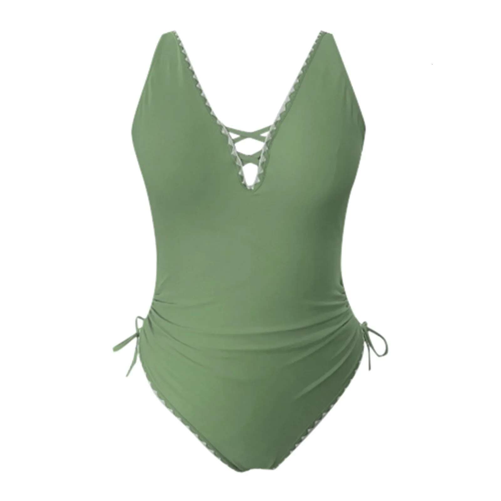 Dongdumaoyi Sexy Deep V Neck Cross Backless Women Swimwear One Piece Swimsuit Female Monokini Bather Bathing Suit Swim Beachwear