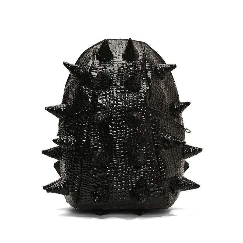 Lawaia Hedgehog Backpack Unique PU Crocodile Pattern Pack For Teen 1Pc Waterproof Schoolbag 3D Animal Bionic Bag