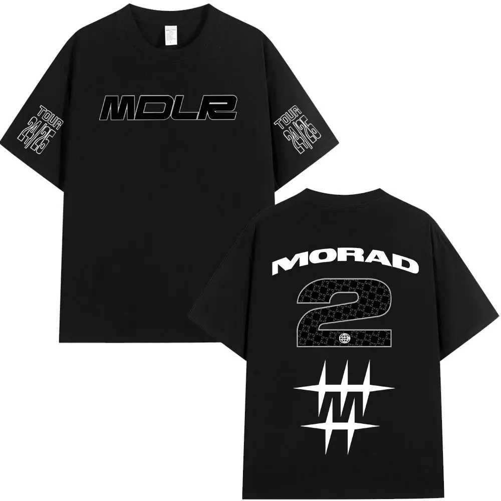 Rap singer Morad MDLR T-shirt mens retro fashion T-shirt cotton casual ultra-fine short sleeved T-shirtXJ250409