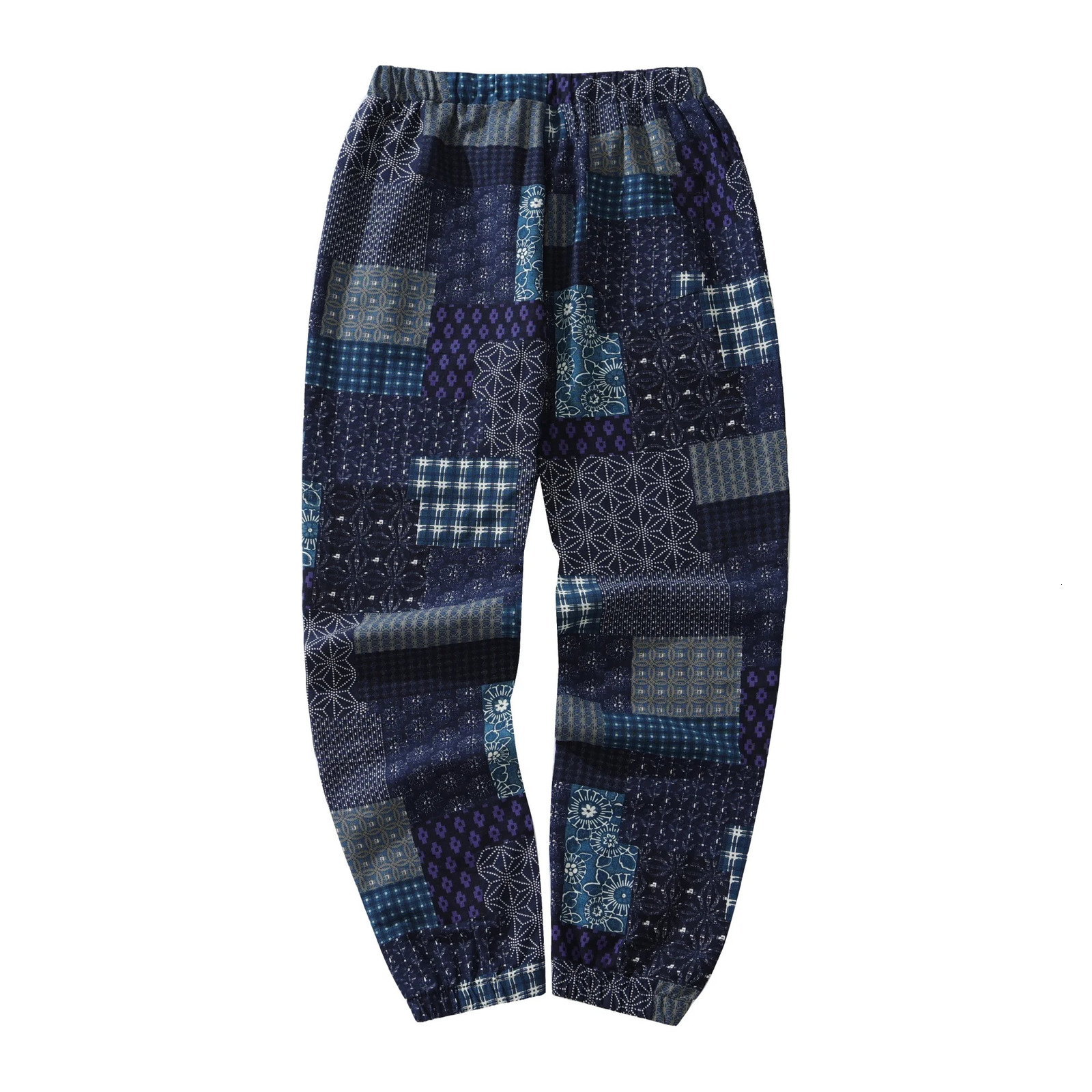Cotton Linen Blend Mens Casual Drawstring Graphic Print Vintage Style Pants With Pockets For Outdoor Activities Trousers 250408