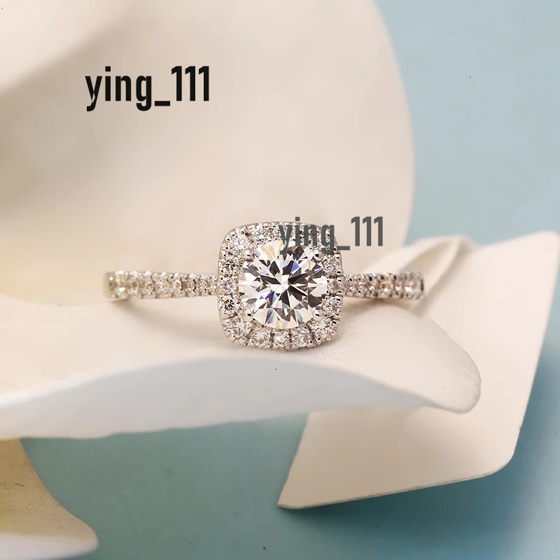 Luxury Jewerly 0.5ct DEF Color VS-VVS Round Cut Pave Setting Engagement Ring Lab Grown Diamond Ring For Woman Party With IGI