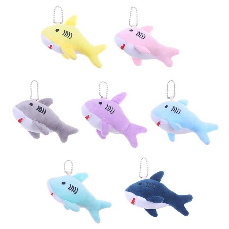 11cm Cute Simulated Shark Plush Pendant Toy Soft Cartoon Whale Filled Doll Backpack Keychain Bag Pendant Childrens Birtay GiftXJ250409