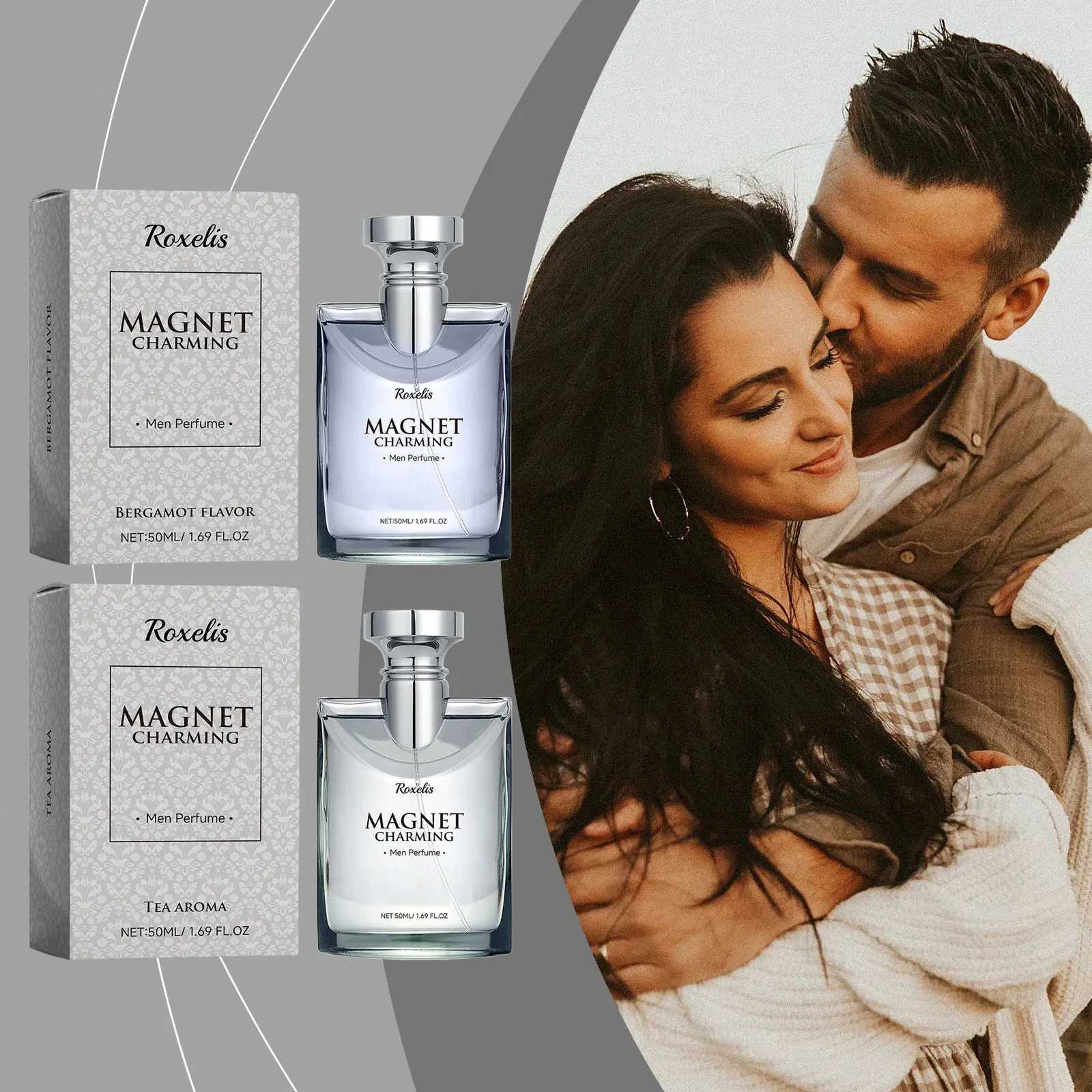 Roxelis 50ml magnetic charm mens perfume spray tea perfume bergamot fragrance natural fresh flirting pheromone gentleman perfumeXJ250409