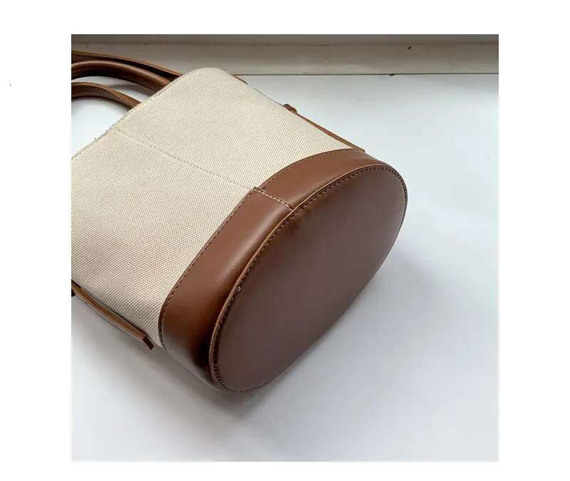 Korea Canvas Ing Ladies Round Bucket Women Handbag Brand Designer Female Shoulder Crossbody Bag Lady Tote Bag