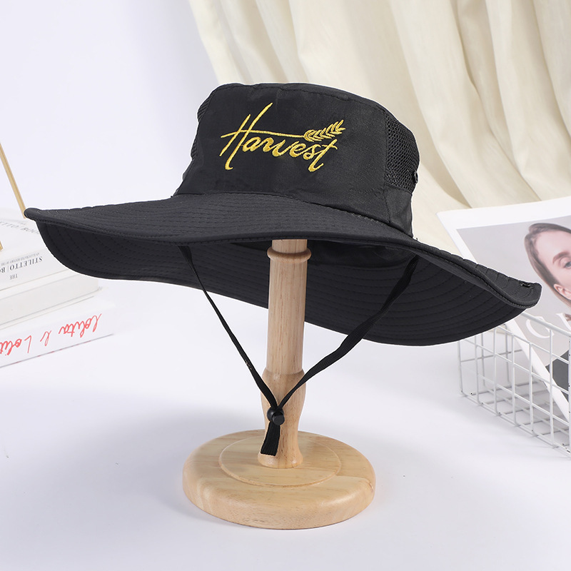 Wide edge breathable outdoor hiking sun hat for men fisherman style camping sun hat for couples simple sun hat 230822