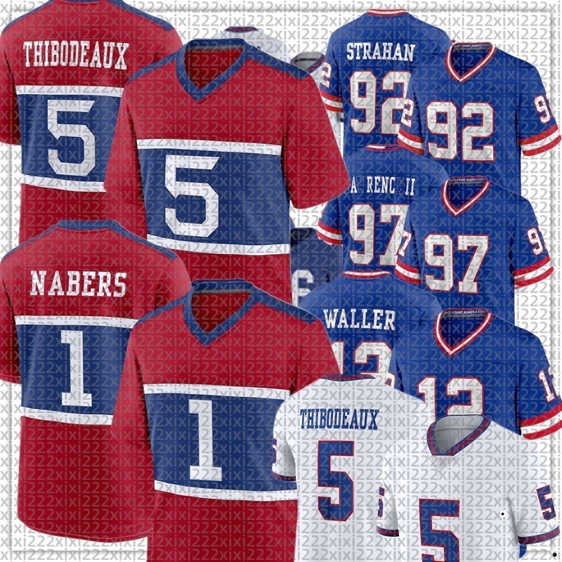 Men NFL Giants 6 Jaxson Dart Darius Slayton Theo Johnson Dru Phillips Bobby Okereke Tyrone Tracy Jr Micah McFadden DeVito DARIUS MUASAU Abdul Carter Football Jersey