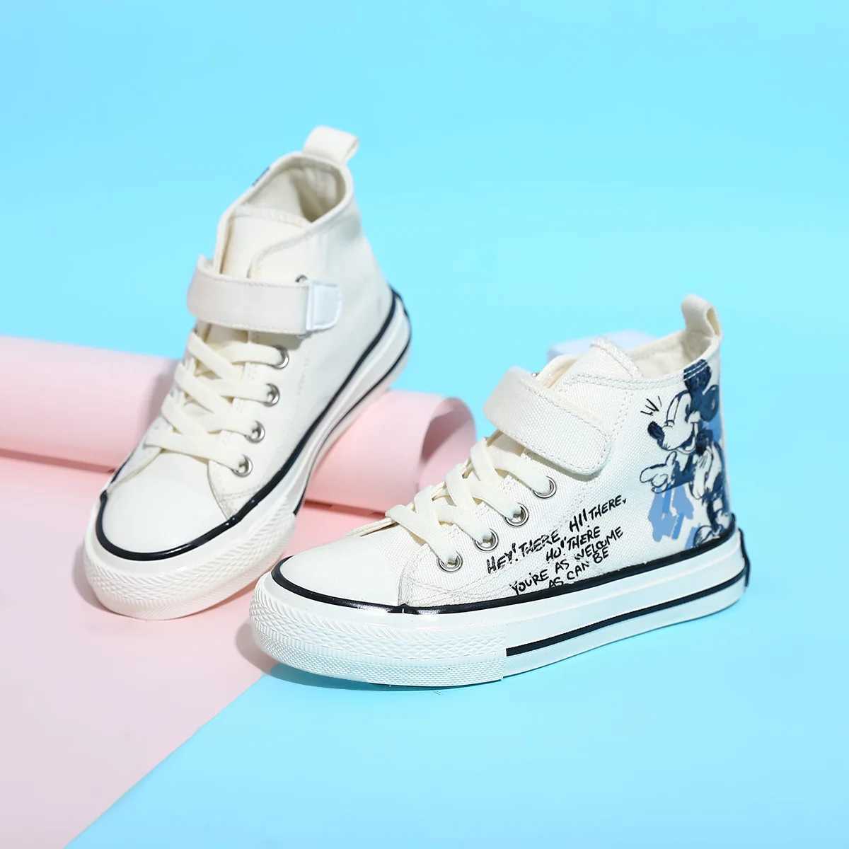 cartoon shoes high top childrens canvas shoes sports shoes student anti slip lightweight shoes girls and boys sizes 24-40 X250409
