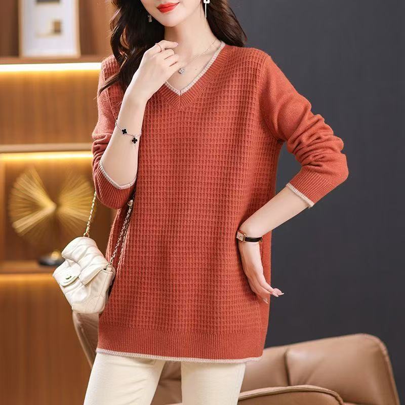 plus size women's new long sleeve high waist printed banquet dress mid-length skirt D02811