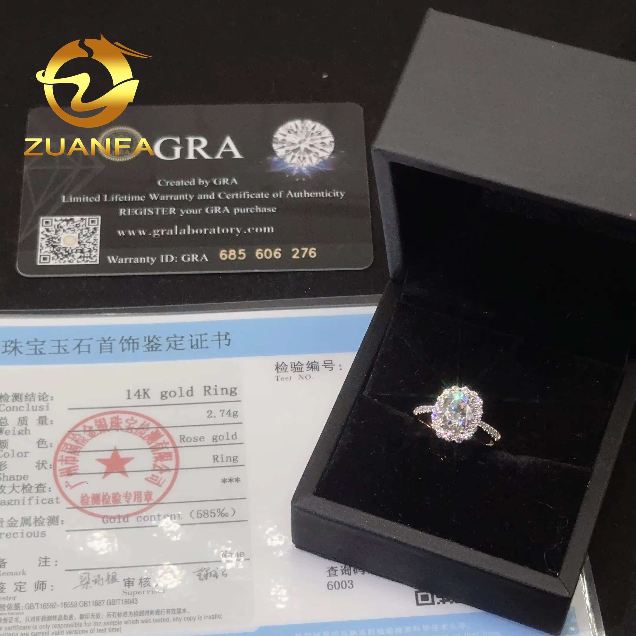 New Arrival Oval Halo Moissanite Diamond Ring for Women 14k Rose Gold VVS Hip Hop Ring Fashion Women Engagement Ring Best Gift