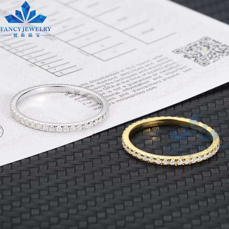 1.5mm Wide Silver 925 Sterling Fine Jewelry Solid Plain Band Wedding Ring Men Women Minimalist Stacking Ring VVS Clarity Diamond