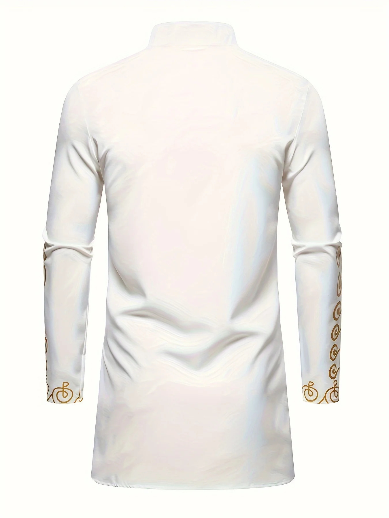 Traditional culture mens suit Muslim personalized 3D printed pattern Arabic dress loose and breathable twopiece set 250409