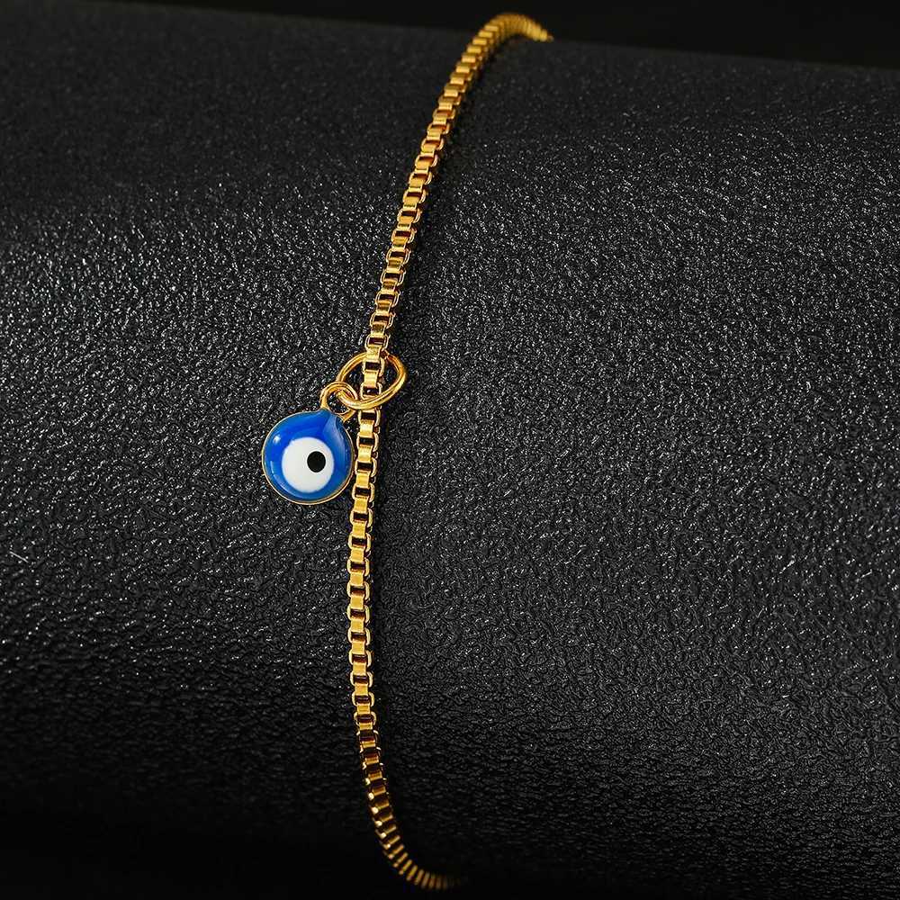 Stainless Steel anklet New personalized design Designs Acrylic Blue Eye Pendant subtlety anklet For Women Jewelry Party Gifts Z250408