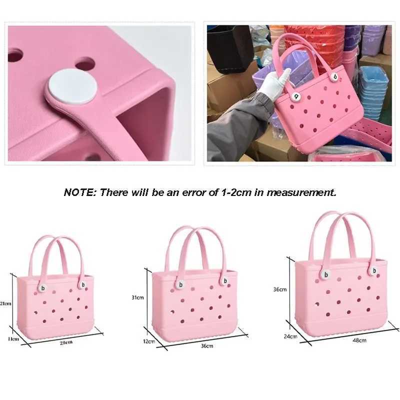 Small Bogg Bag Mini Childs Beach Rubber Tote Bags Waterproof Sandproof Summer Storage Basket Women Shopping Bag Kid Beach Bag XLC250409
