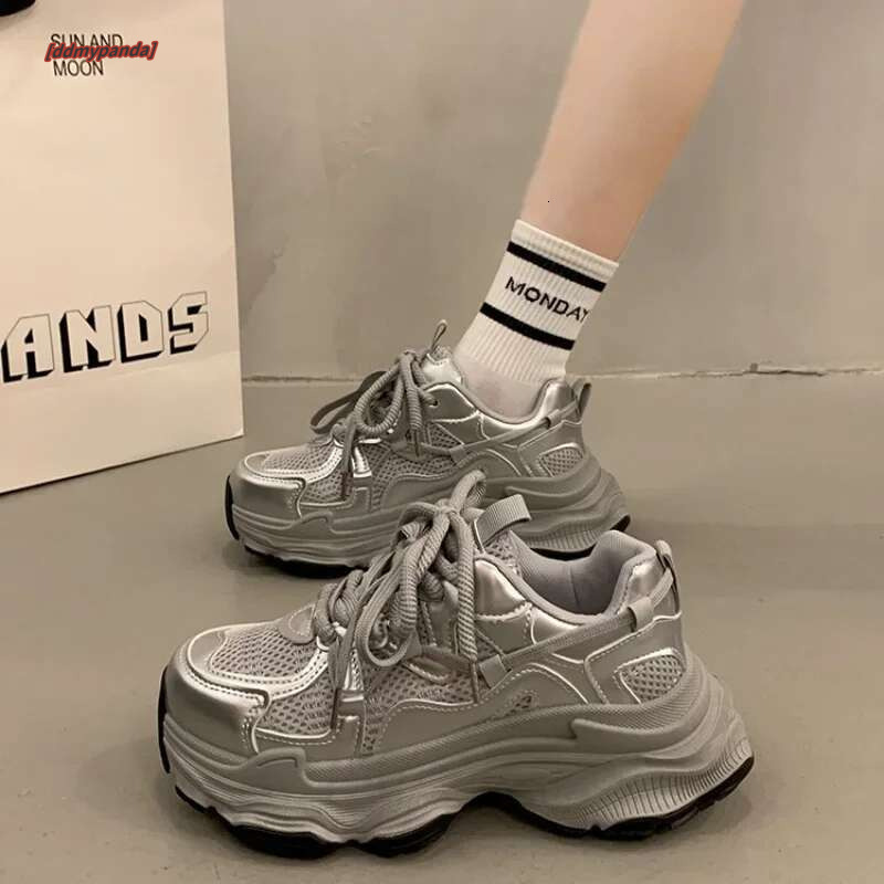 Chunky Platform Sneakers for Women Spring Fashion Thick Sole Vulcanized Woman Non Slip Mesh Breathable Casual Sports Shoes ddmypanda ddmypanda