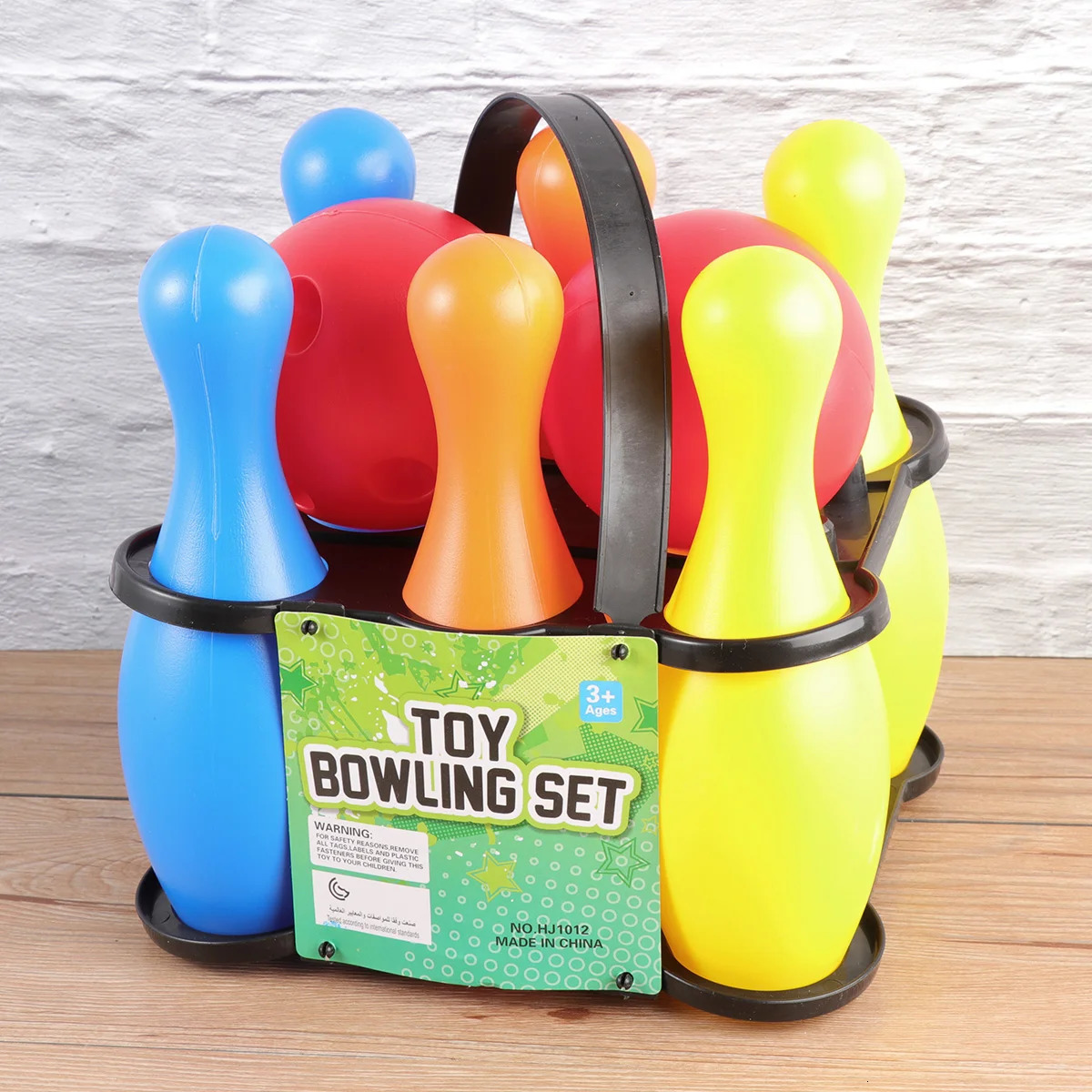 Plastic Bowling Toy Set 6-piece Bottle 2-piece Ball 22cm High Childrens Sports Toy Childrens Entertainment Education Safety 250409