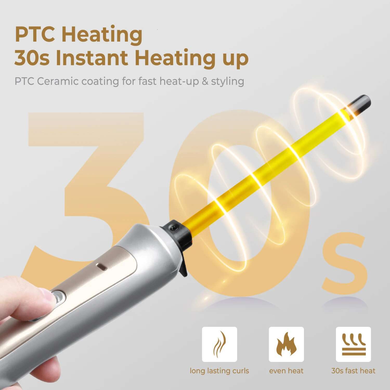 Curg 9Mm Wand Professional Curly Tongs Ceramic Electric Hair Curler Salon Styg Tools Small Crimping Iron