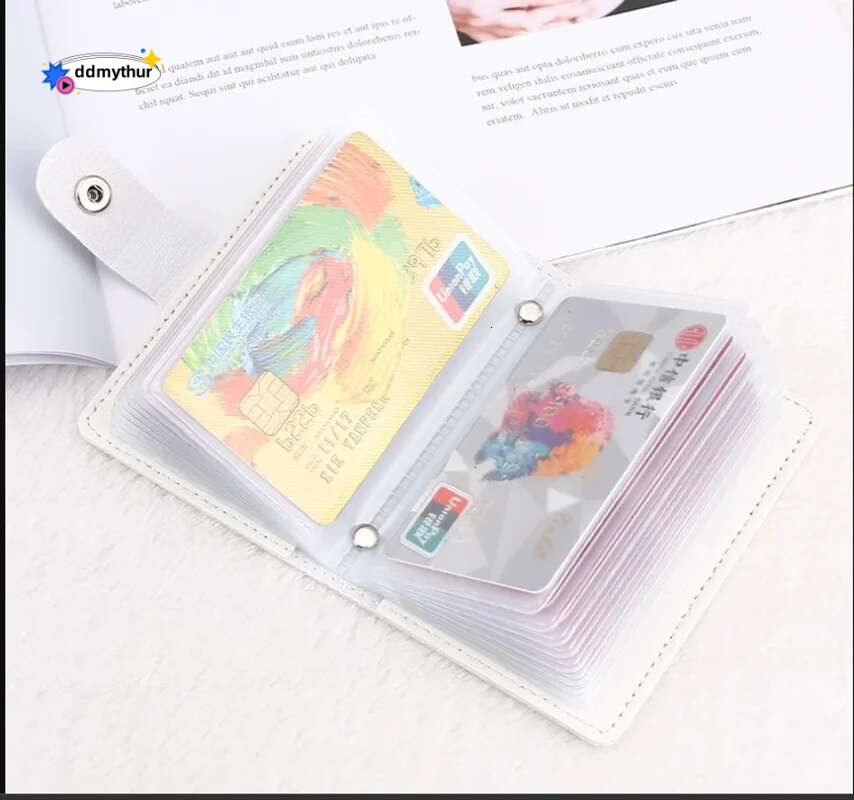 New Slim PU Leather Holder Wallet Multiple Slots Credit Bank ID Bag Organizer Pocket Bus Money Card Storage Clips ddmythur