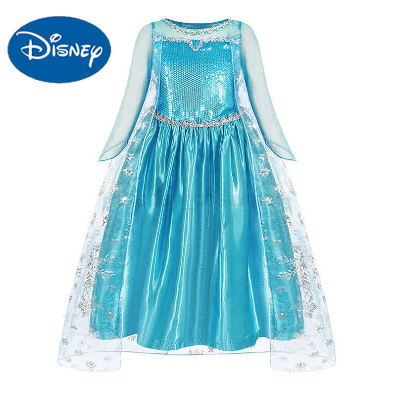 Disney Princess Anna Elsa Dress Girls Cosplay Mesh Ball Gown Halloween Carnival Birthday Clothes Kids Snow Queen Frozen Costume X2504081