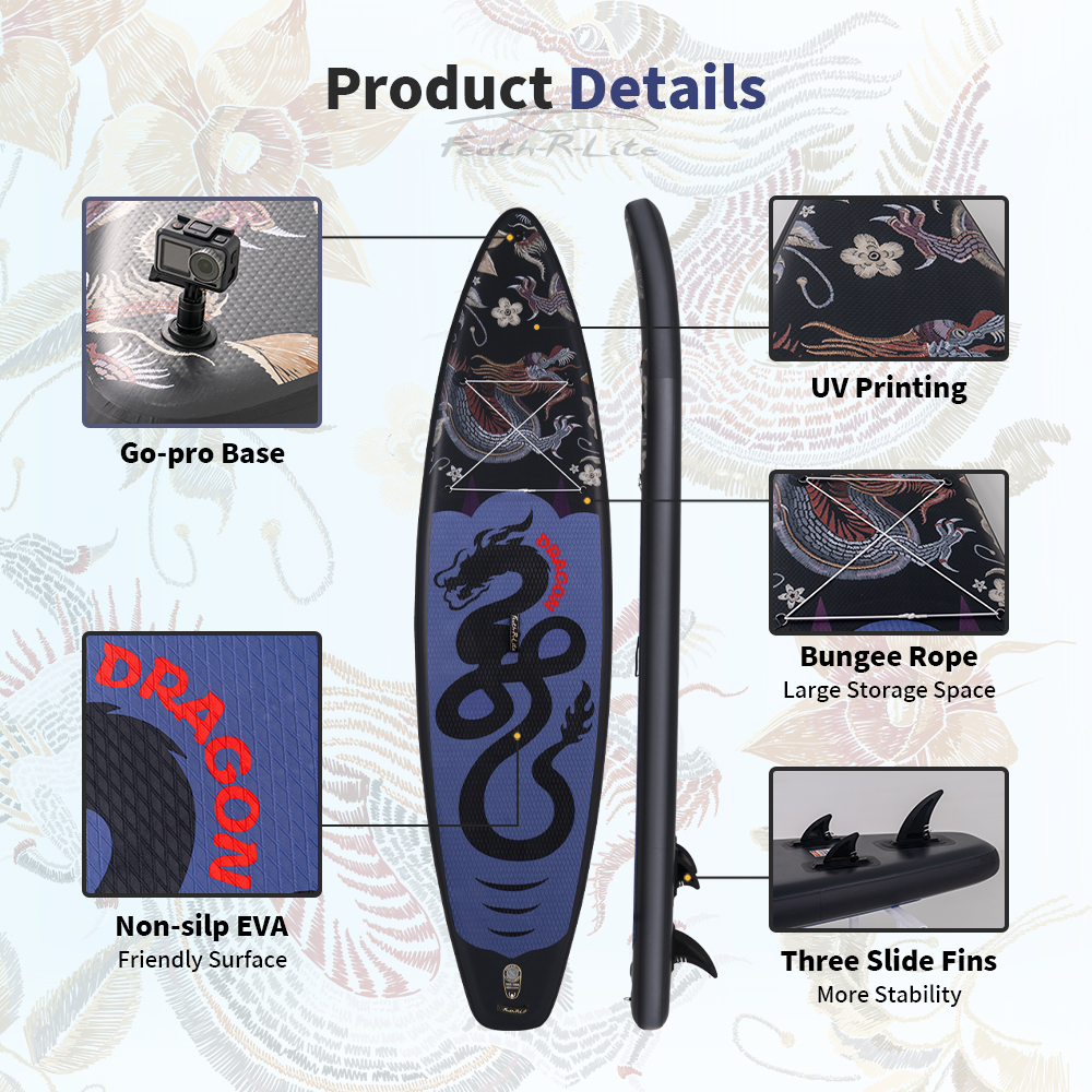FUNWATER Surfboards paddle board surfboard inflatable Padel stand up paddleboard wholesale 350*84*15cm SUP studentup surfboard water sports