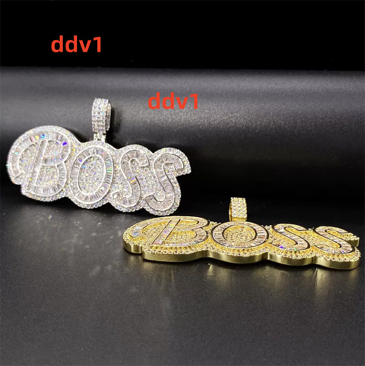 Hiphop Jewelry Custom Name Pendants for Necklace Brush Cursive Letter Name Diamond Personalized Pendant Customizable