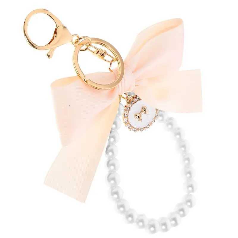 1 Butterfly Knot Pearl Keychain Bag Keychain Pendant Butterfly Knot Keychain Bag Charm Wallet Backpack PendantXJ250409