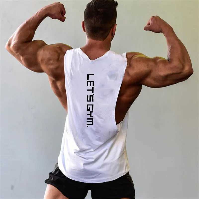 Brand Just Gym Clothing Fitness Mens Side Scissors T-shirts Dropped Armholes Fitness Tank Top Sleeveless Tank TopXJ250409