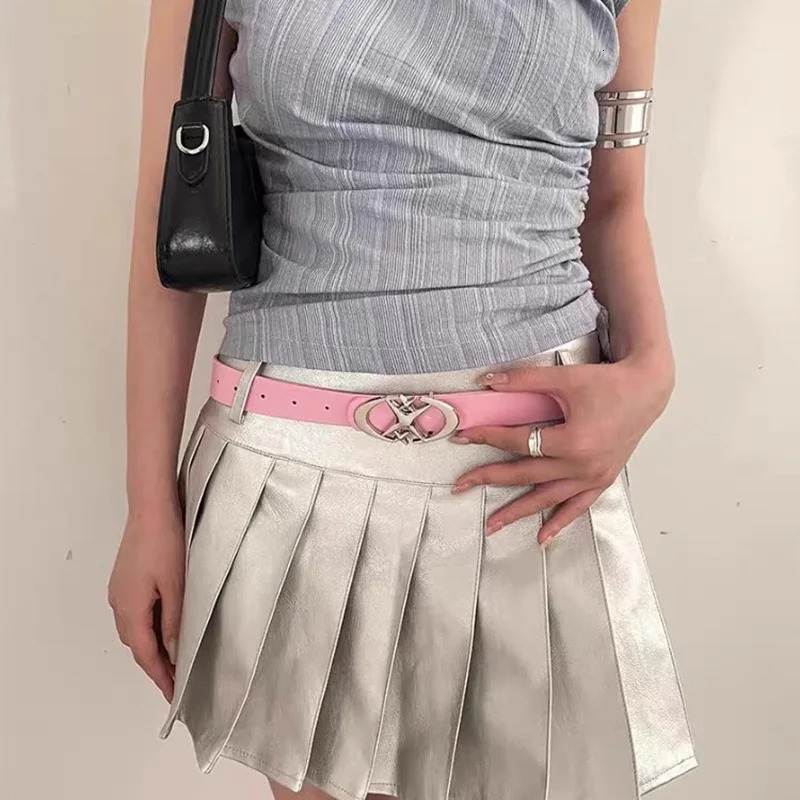 Punk Moon Star Buckle Belt Cross Metal Vintage Gothic Men Women Y2k Belt Pu Leather Waistband Jeans Pants Decorative Belt 250409