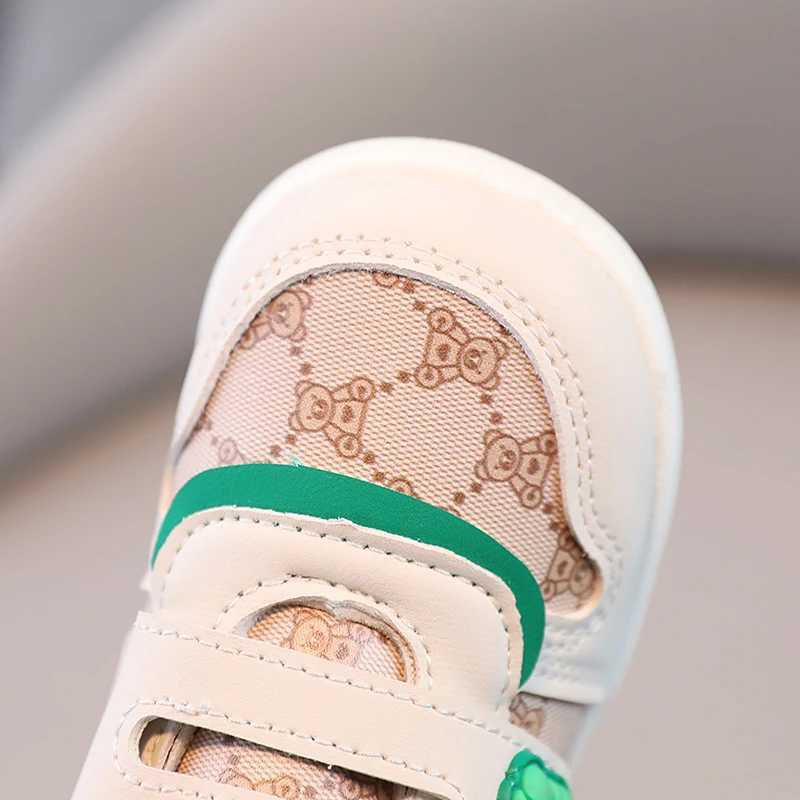 Baby Shoes 2024 Spring New Baby Soft soled Casual Shoes Little Bear Girls Sports Shoes Cartoon Casual Shoes X250409