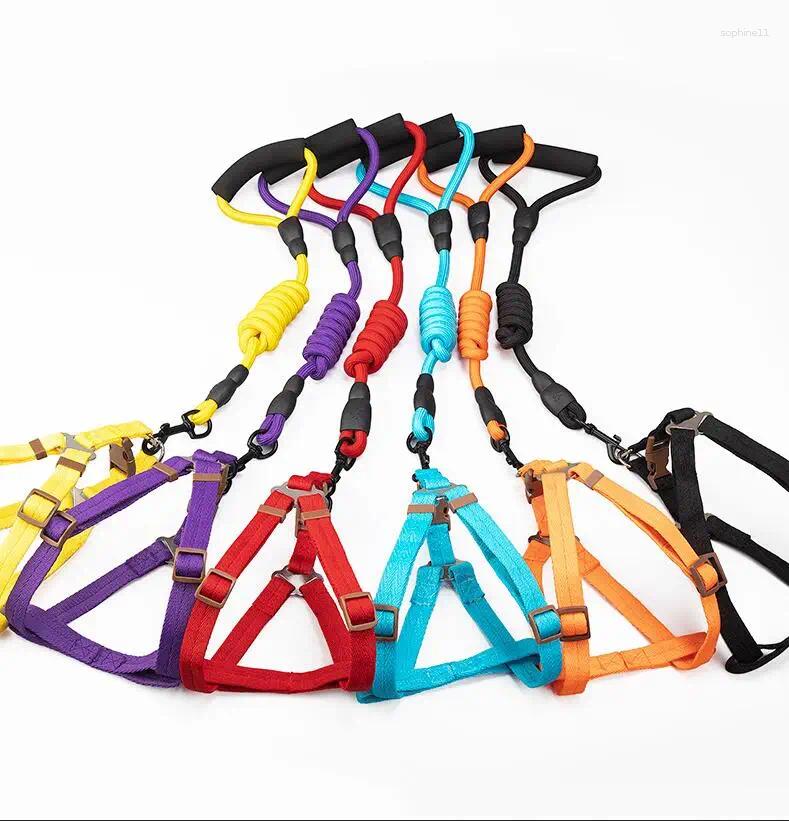 Update Pet Leash Collar Supplies Nylon Dog Rope And High Quality Chest Back Set
