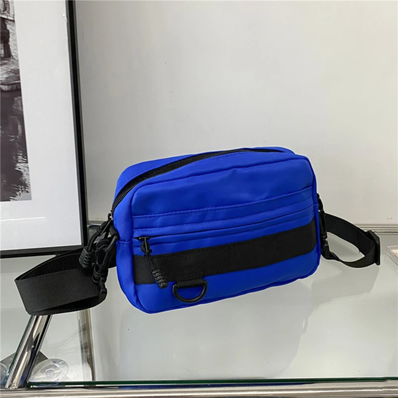 Casual mens unisex cross body bag fashionable solid color couple shoulder highquality nylon messenger handbag 250408