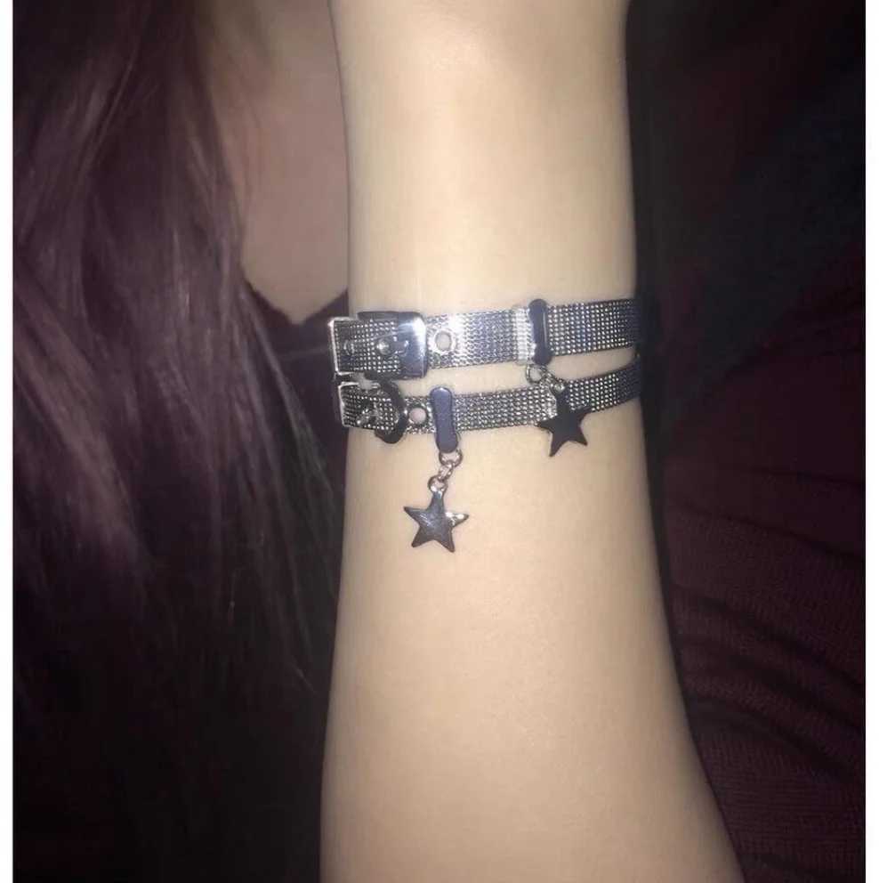 Harajuku Sweet Girls Star Charms Bracelets Cute Punk Cool Pentagram Bangles Bracelet for Wen Party Club Korean Fashion JewelryC250408