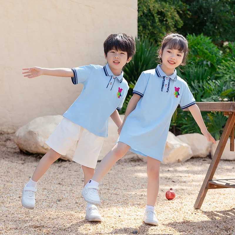 Childrens clothing mother daughter collar lace dress father son polo shirt S2548
