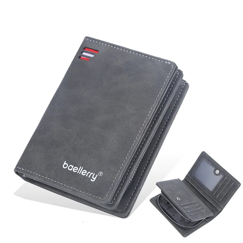 leather mens wallet highquality zipper short n Hipster credit card holder inserted coin retro wallpaper 250408
