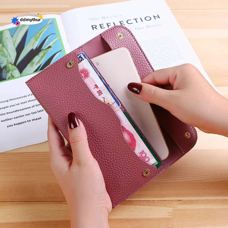 PU Leather Women Long Wallets with Large Capacity Fashion Coin Purses Hasp Clutch ID Credit Card Holder Money Bag Clip Handbag ddmythur