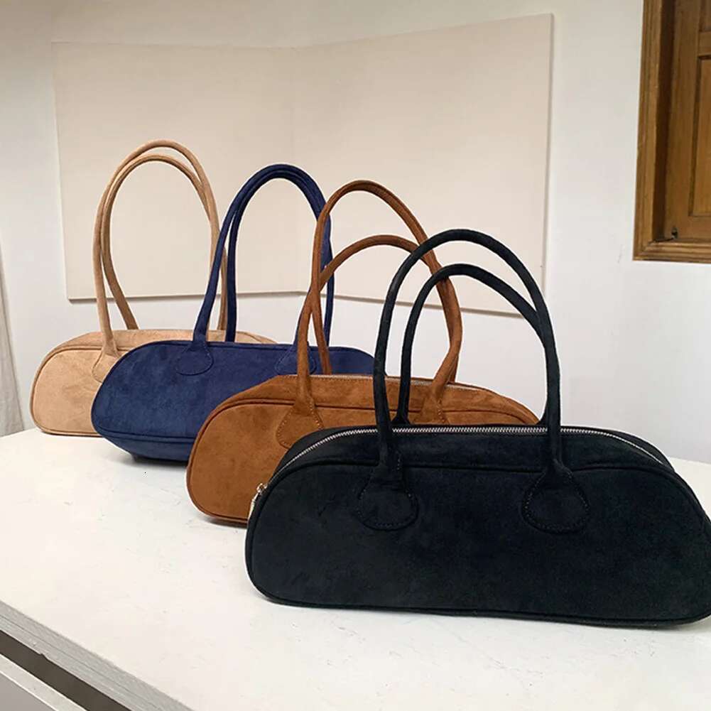 Quality Matte Nubuck Suede Boston Tote Large Winter Office Commuter Shoulder Shopping Bag For Women Handbag